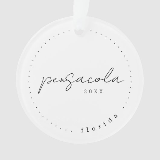 Pensacola Florida FL Travel United States Simple Ornament (voorkant)