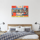 Pensacola, Florida - Grote Letter-scènes 2 Canvas Afdruk (Insitu (Slaapkamer))