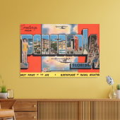 Pensacola, Florida - Grote Letter-scènes 2 Canvas Afdruk (Insitu (Woonkamer))