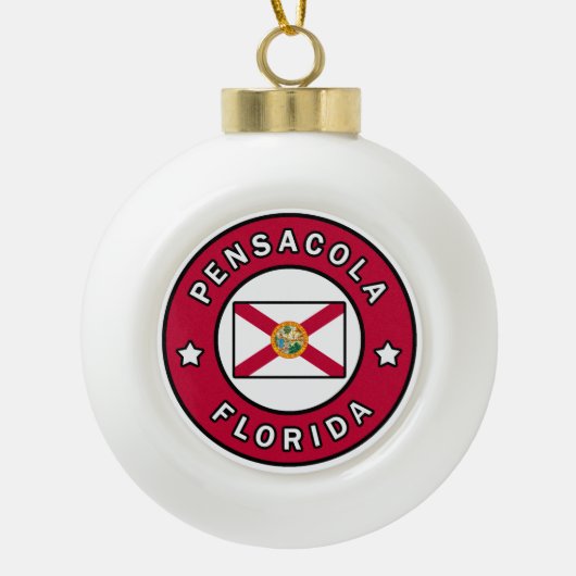 Pensacola Florida Keramische Bal Ornament (Voorkant)