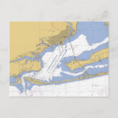 Pensacola, Florida Nautical Harbour Chart Briefkaa Briefkaart (Voorkant)
