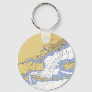 Pensacola, Florida Nautical Harbour Chart Sleutelh Sleutelhanger