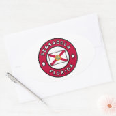 Pensacola Florida Ovale Sticker (Envelop)