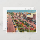 Pensacola Florida Palafox Street Scene Briefkaart (Voorkant / Achterkant)