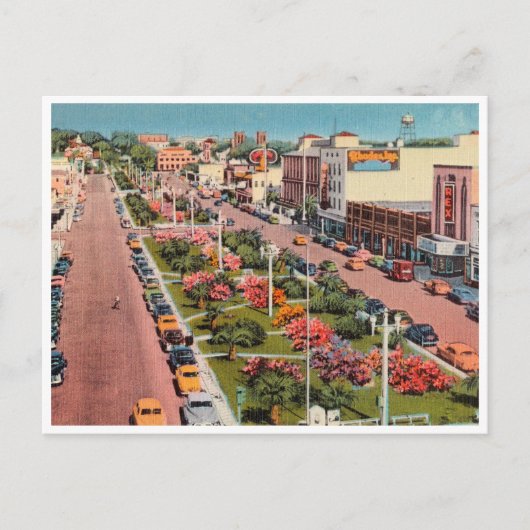 Pensacola Florida Palafox Street Scene Briefkaart (Voorkant)