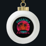 Pensacola Florida Palm Trees Beach Keramische Bal Ornament<br><div class="desc">Pensacola Florida Palm Trees keramische kerstversiering</div>