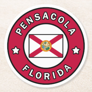 Pensacola Florida Ronde Kartonnen Onderzetter