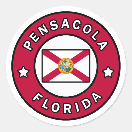 Pensacola Florida Ronde Sticker (Voorkant)