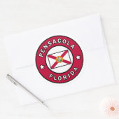 Pensacola Florida Ronde Sticker (Envelop)