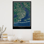 Pensacola Florida Satellite Poster Map (Keuken)