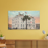 Pensacola, Florida - Uitzicht buiten de Posterijen Canvas Afdruk (Insitu (Woonkamer))