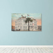 Pensacola, Florida - Uitzicht buiten de Posterijen Canvas Afdruk (Insitu (Houten vloer))