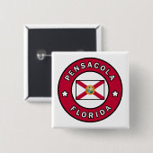 Pensacola Florida Vierkante Button 5,1 Cm (Voorkant /achterkant)