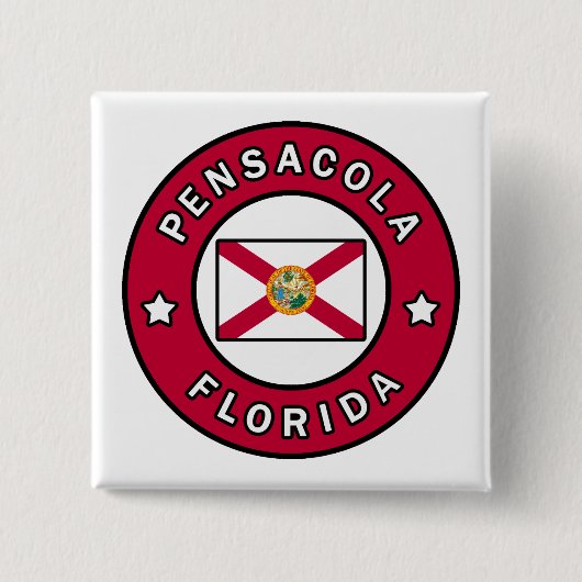 Pensacola Florida Vierkante Button 5,1 Cm (Voorkant)