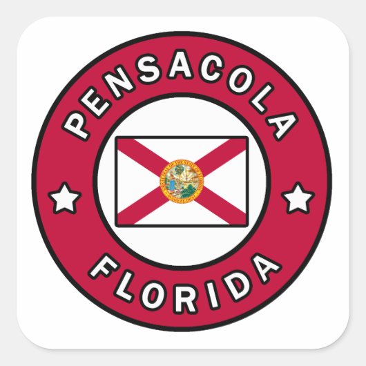 Pensacola Florida Vierkante Sticker (Voorkant)