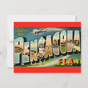 Pensacola Florida Vintage Ansichtkaart Briefkaart