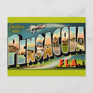 Pensacola Florida Vintage Ansichtkaart  Briefkaart