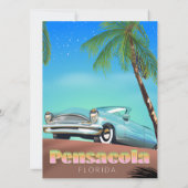 Pensacola, florida vintage stijl reisposter (Achterkant)