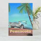 Pensacola, florida vintage stijl reisposter (Staand voorkant)