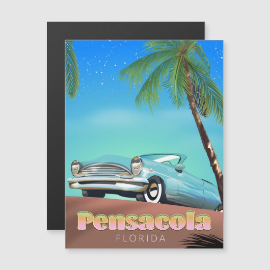 Pensacola, Florida vintage stijl reisposter (Voorkant / Achterkant)