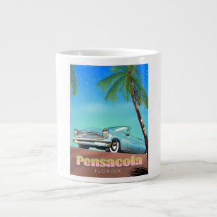 Pensacola, Florida vintage stijl reisposter Grote Koffiekop