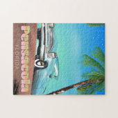 Pensacola, florida vintage stijl reisposter legpuzzel (Horizontaal)