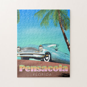 Pensacola, florida vintage stijl reisposter legpuzzel