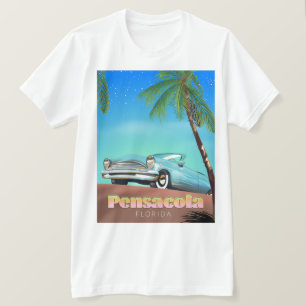 Pensacola, florida vintage stijl reisposter t-shirt