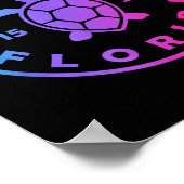 Pensacola Florida Zee Schildpad Tie Dye Beach Poster (Hoek)