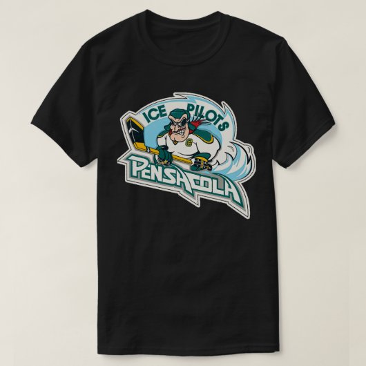 Pensacola Ice Pilots Retro Defunct Ice Hockey Esse T-shirt (Design voorkant)