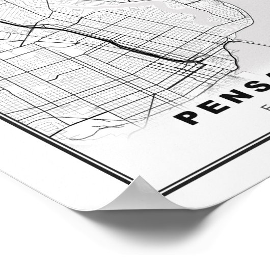 Pensacola Map Poster (Hoek)