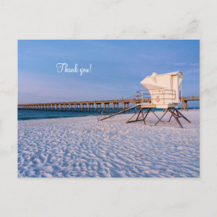 Pensacola Morning Lifeguard Stand & Pier Bedankt Briefkaart
