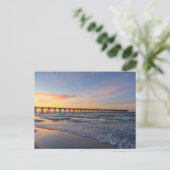 Pensacola Pier Shoreline Sunrise Briefkaart (Staand voorkant)