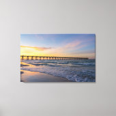 Pensacola Pier Shoreline Sunrise Canvas Afdruk (Voorkant)