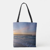 Pensacola Pier Shoreline Sunrise Canvas tas (Achterkant)