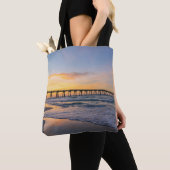 Pensacola Pier Shoreline Sunrise Canvas tas (Dichtbij)