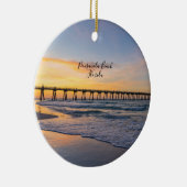 Pensacola Pier Shoreline Sunrise Circle Ornament (Rechts)