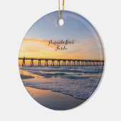 Pensacola Pier Shoreline Sunrise Circle Ornament (Links)