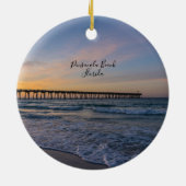Pensacola Pier Shoreline Sunrise Circle Ornament (Achterkant)