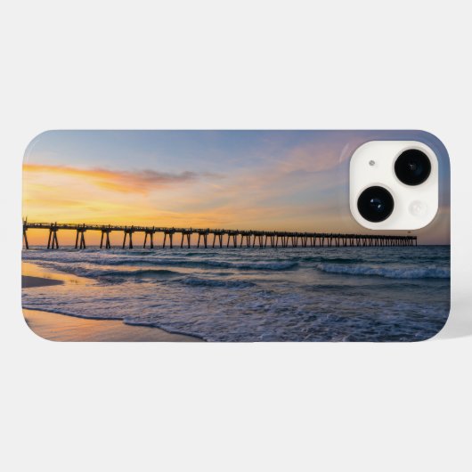 Pensacola Pier Shoreline Sunrise iPhone Case (Achterkant (horizontaal))