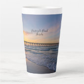 Pensacola Pier Shoreline Sunrise Latte Mok (Voorkant)