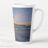 Pensacola Pier Shoreline Sunrise Latte Mok (Rechts)