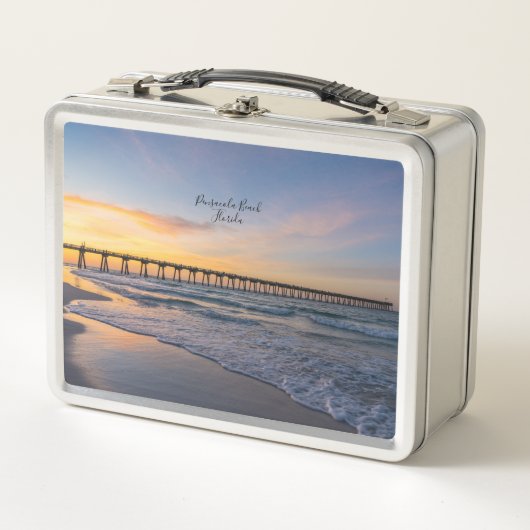Pensacola Pier Shoreline Sunrise Lunchbox (Voorkant)