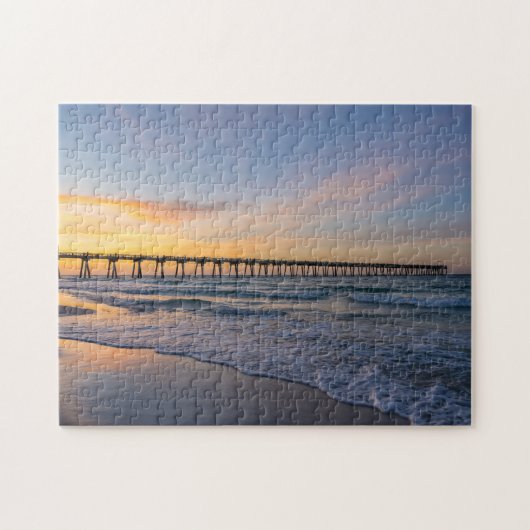Pensacola Pier Shoreline Sunrise puzzel Legpuzzel (Horizontaal)
