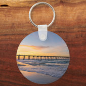 Pensacola Pier Shoreline Sunrise Sleutelhanger (Achterkant)