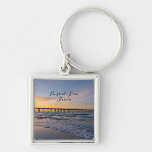 Pensacola Pier Shoreline Sunrise Sleutelhanger Sou