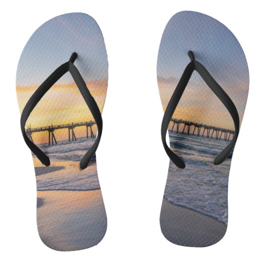 Pensacola Pier Shoreline Sunrise Teenslippers (Voetbed)
