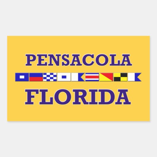 Pensacola Rechthoek Sticker (Voorkant)