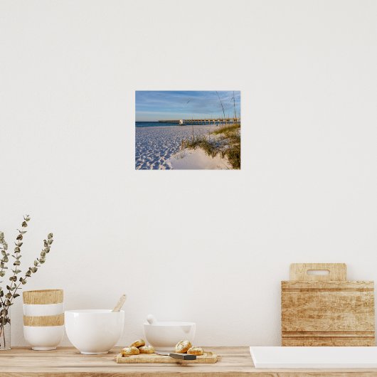 Pensacola Sand Dunes Pier Morning Poster (Keuken)
