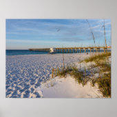 Pensacola Sand Dunes Pier Morning Poster (Voorkant)
